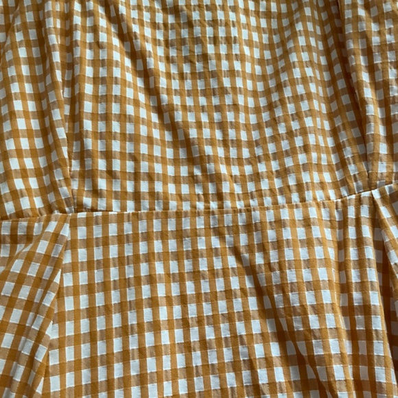 GAP Women’s Yellow Fit & Flare Squareneck Midi Dress - Picture 2 of 4